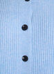 Ribstrikket cardigan med knapper, Bl&aring;, Packshot image number 2