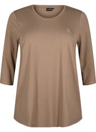 Træningsbluse med 3/4 ærmer, Beige