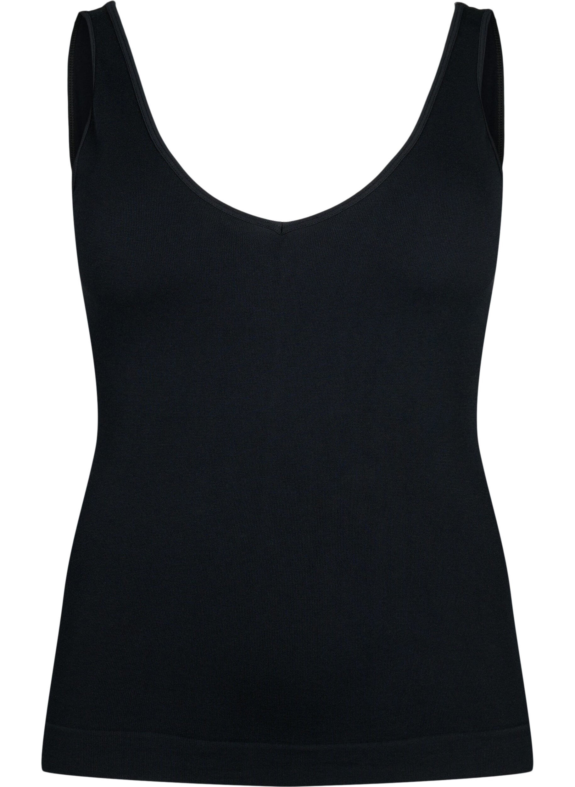 Zizzi Seamless top i modal, Black, Packshot image number 0