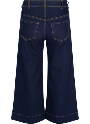 Cropped jeans med vidde, Unwashed, Packshot image number 1