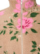Blomstret fleecejakke med h&oslash;j hals og lynl&aring;s, Beige, Packshot image number 2