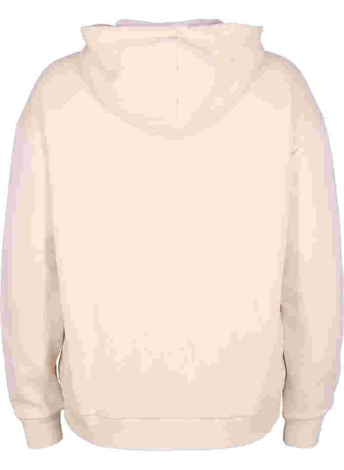 Sweatshirt med hætte og lomme, Lilac Ash, Packshot image number 1
