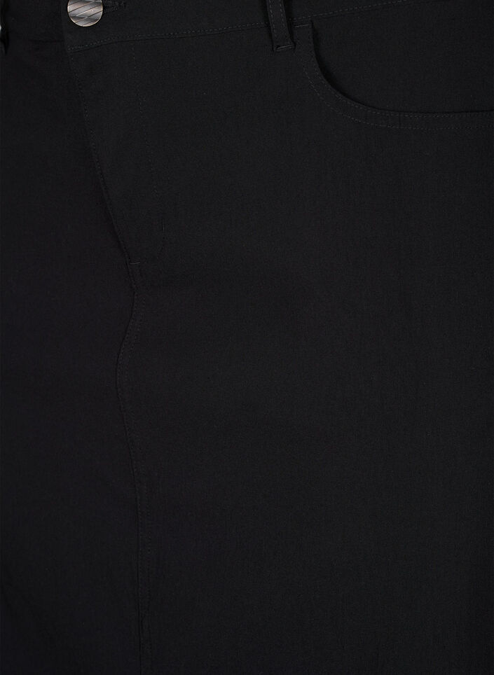 Lang nederdel med slids foran, Sort, Packshot image number 2