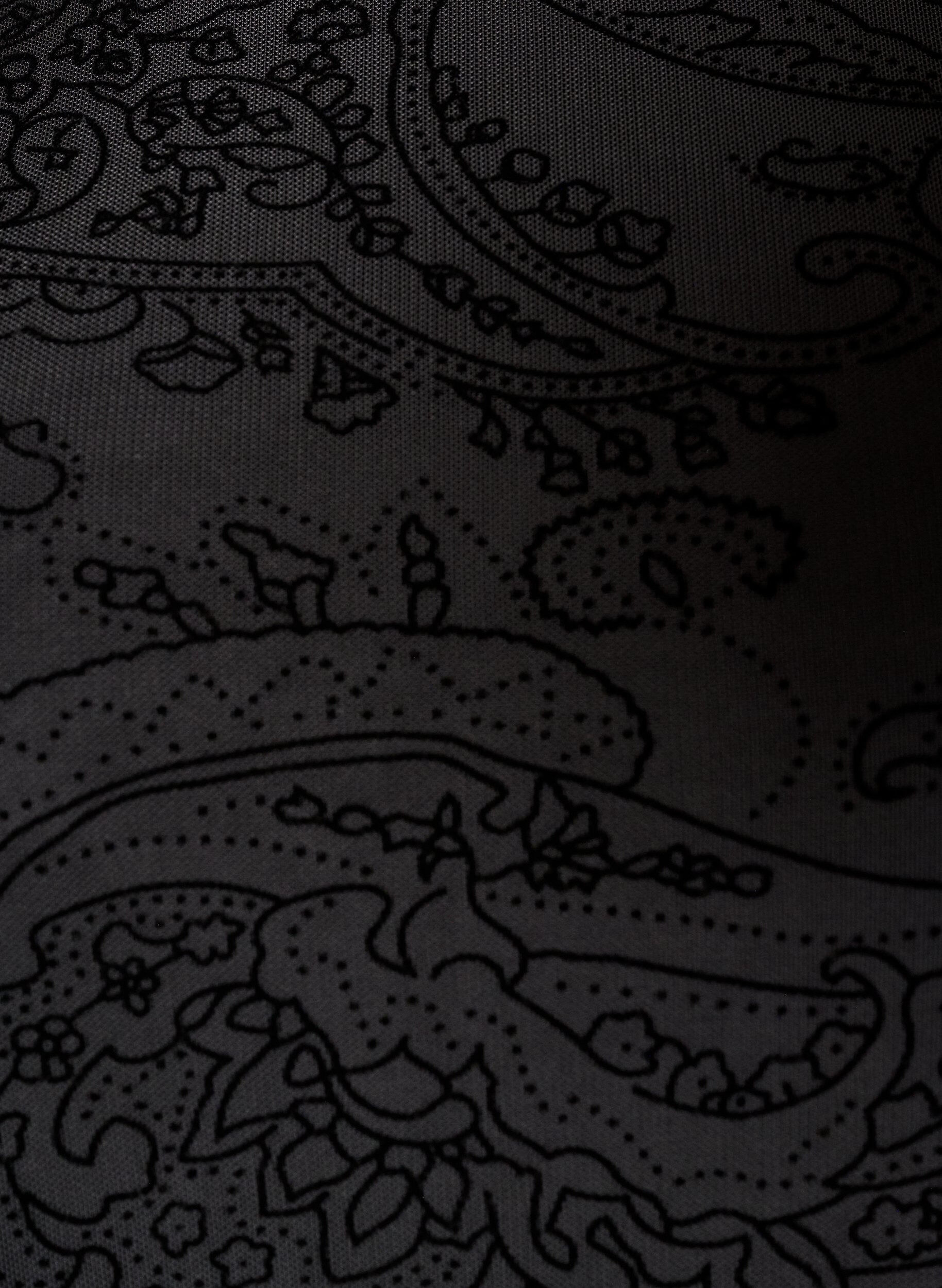 ZizziMeshbluse med paisleym&oslash;nster og skr&aring; kant, Sort, Packshot image number 2