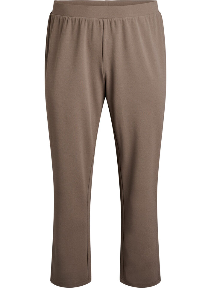Bukser med straight fit, Beige, Packshot image number 0
