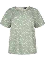 FLASH - Kortærmet bluse med print, Iceberg Green Dot