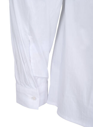 Klassisk skjorte med krave og knapper, Bright White, Packshot image number 3