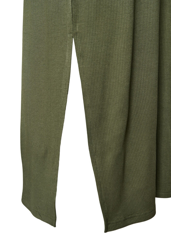 &AElig;rmel&oslash;s ribkjole i viskose, Gr&oslash;n, Packshot image number 3