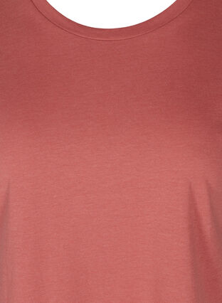 T-shirt i bomuldsmix, Faded Rose Mel., Packshot image number 2