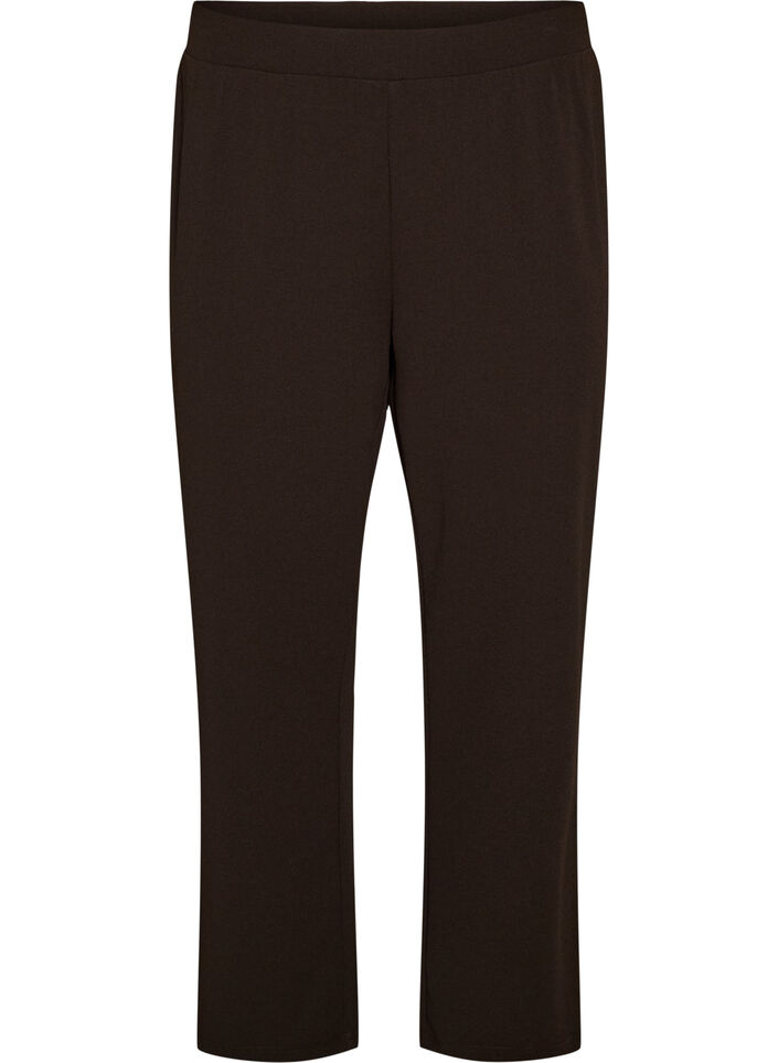 Bukser med straight fit, Brun, Packshot image number 0