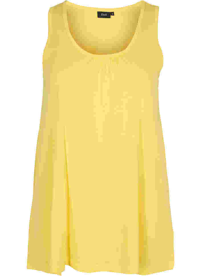 Ærmeløs top med a-shape, Primrose Yellow, Packshot image number 0