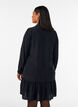 Kort skjortekjole med fl&aelig;selag, Sort, Model image number 2