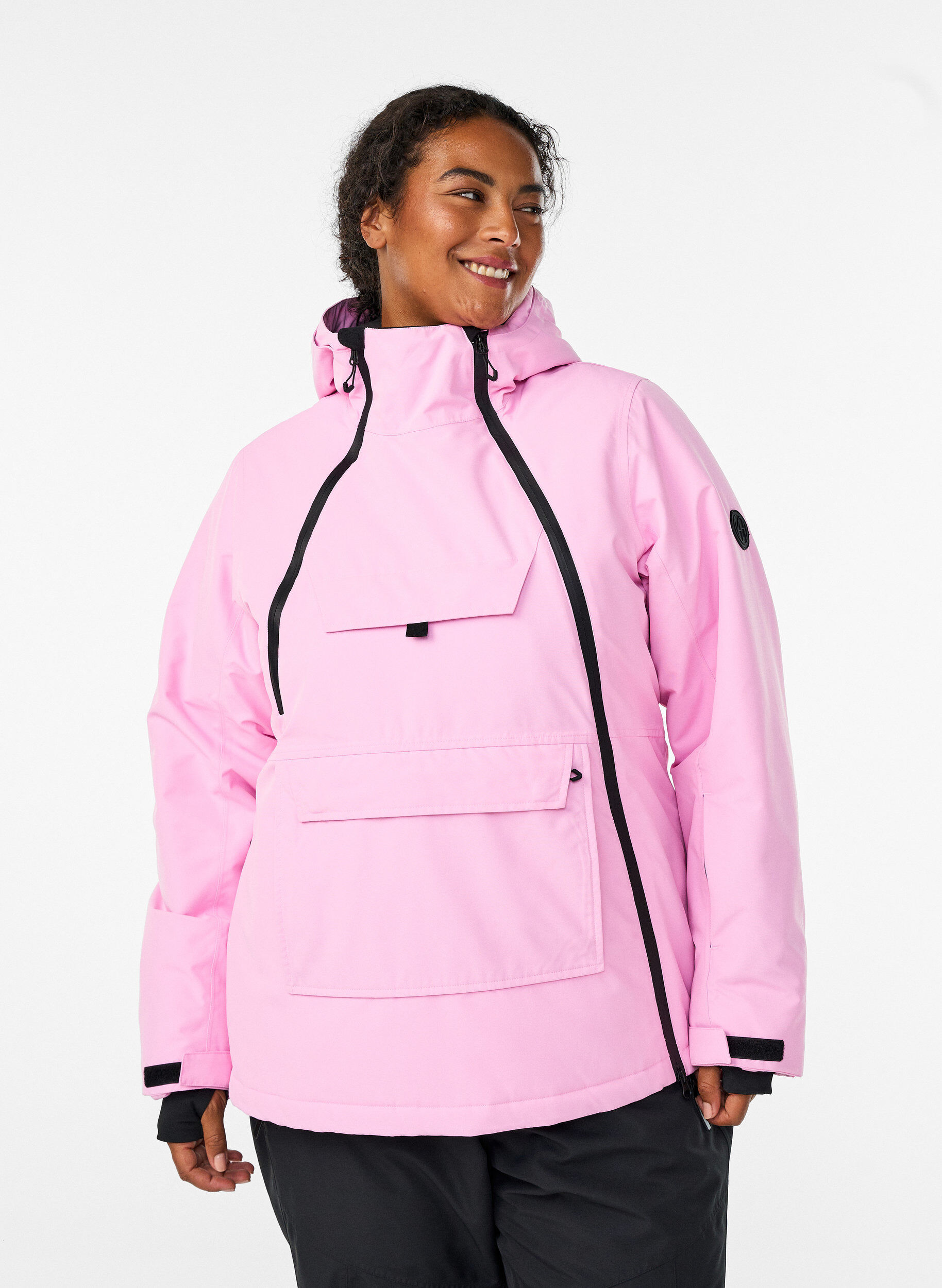Funktionel ski anorak med h&aelig;tte, Lyser&oslash;d, Model