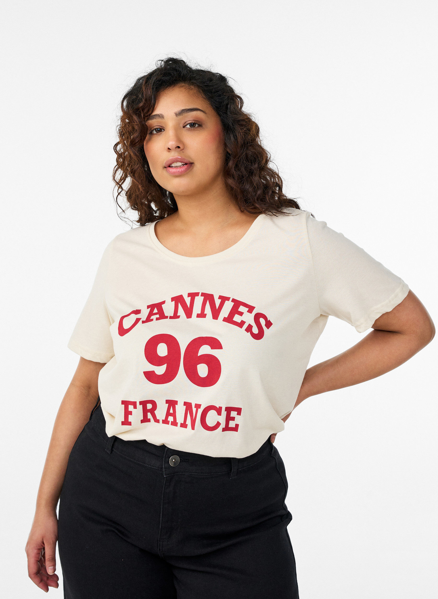 T-shirt med motiv, Vanilla, Model