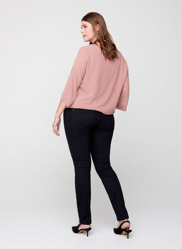 Ekstra slim fit Sanna jeans, Black, Model image number 1
