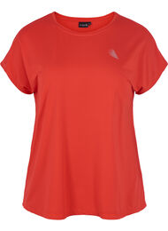 Ensfarvet trænings t-shirt, Flame Scarlet