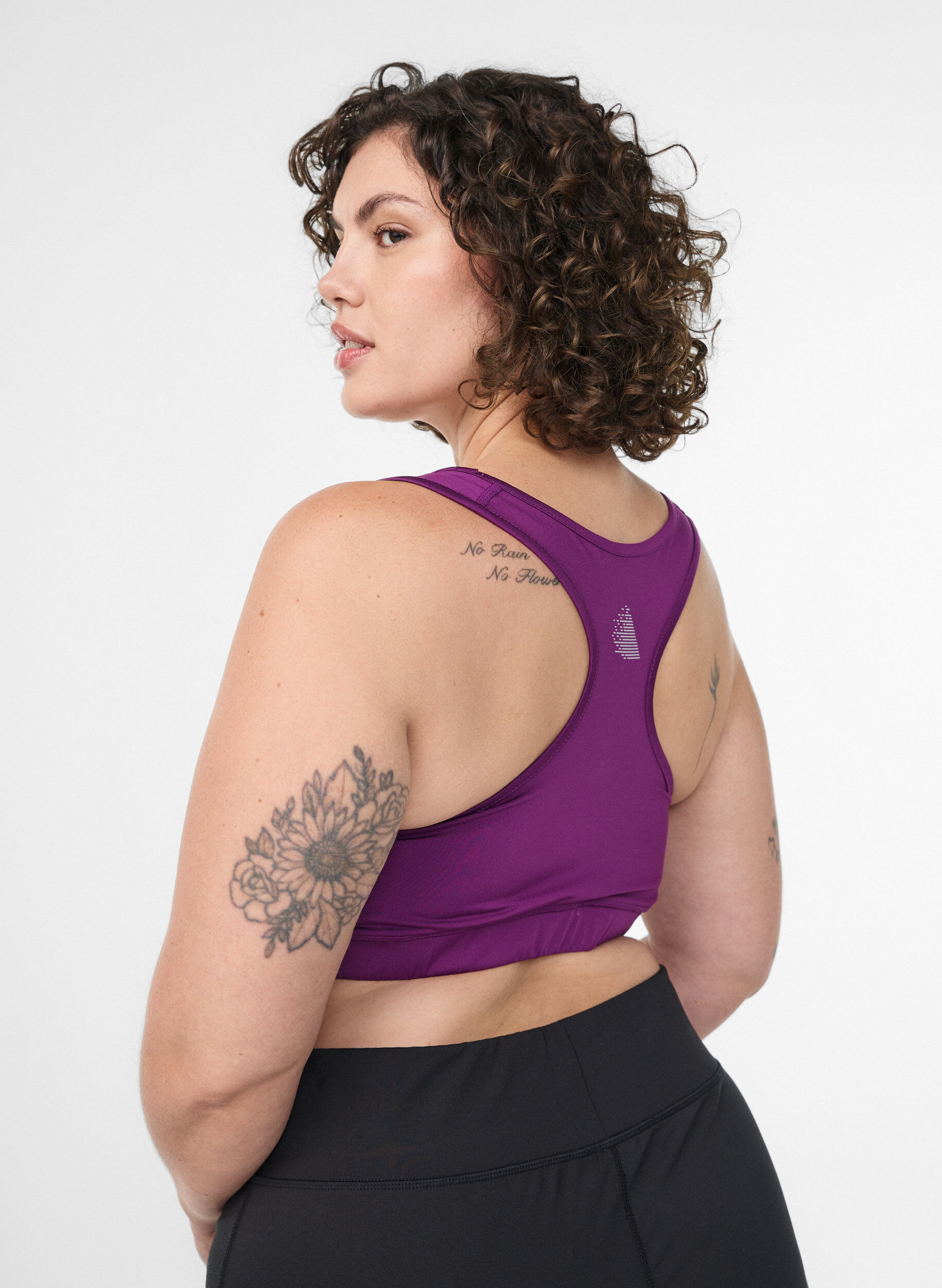 Zizzi Sports-bh med racerback, Lilla, Model image number 2