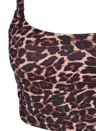 Printet bikini top med regulerbare stropper, Autentic Leopard, Packshot image number 2