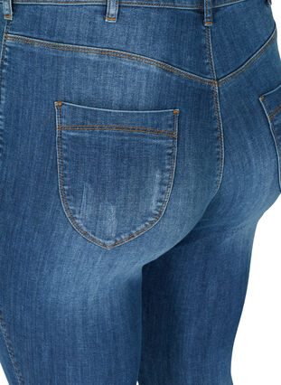 Amy jeans med slid detaljer, Blue denim, Packshot image number 3