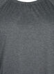 Meleret bluse med 3/4 ærmer, Dark Grey Melange, Packshot image number 2