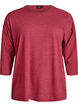 Jerseybluse med 3/4 &aelig;rmer, R&oslash;d, Packshot image number 0