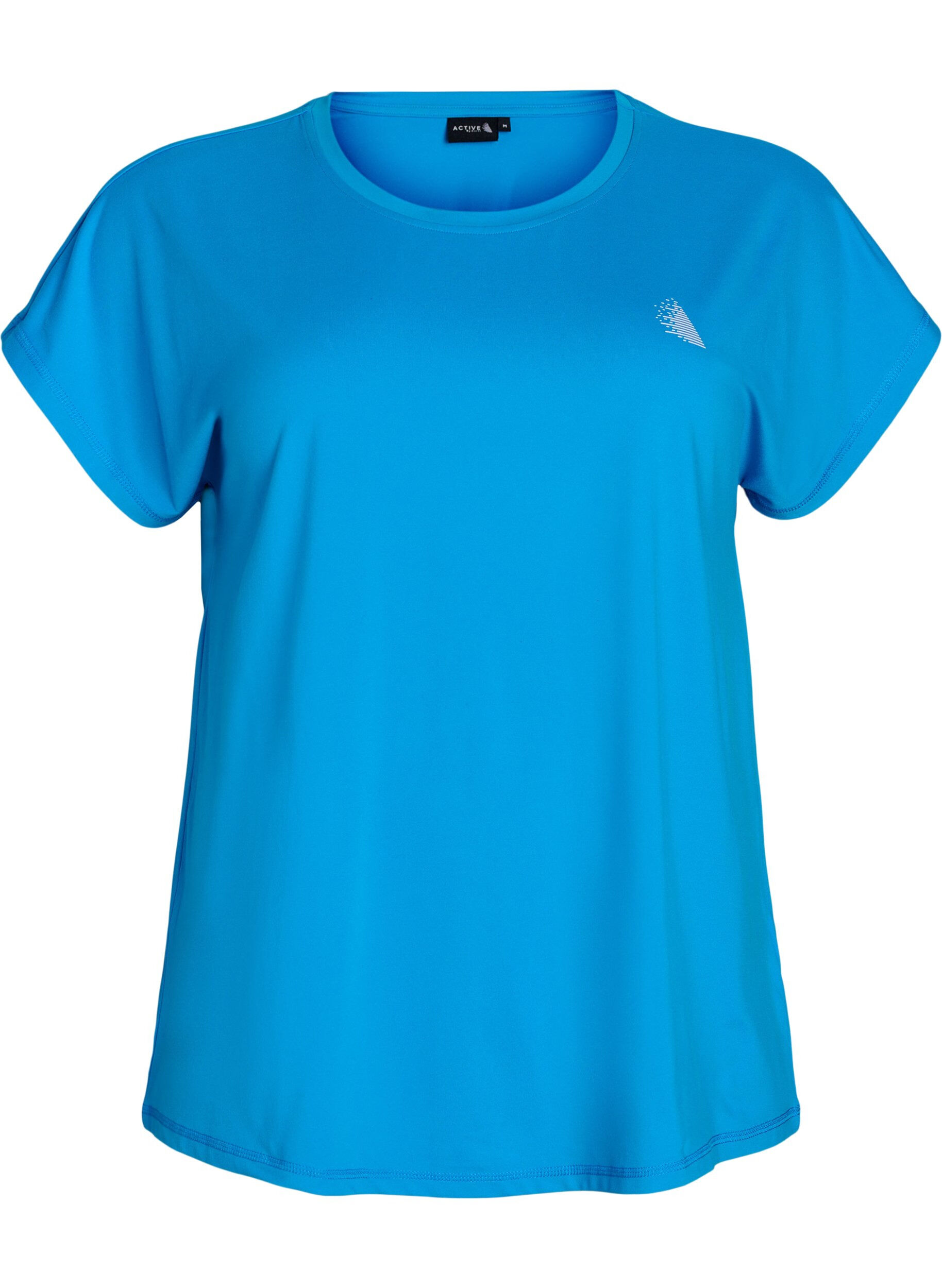 Ensfarvet tr&aelig;nings t-shirt
