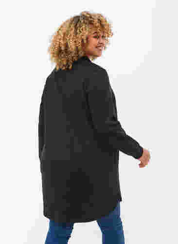 Langærmet tunika med snøre, Black, Model image number 1
