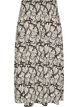 Maxinederdel i viskose med smock, Sort, Packshot image number 1
