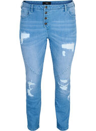 Slim fit Emily jeans med slid , Light blue