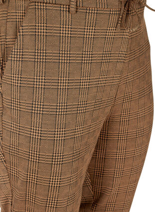 Cropped Maddison bukser med tern, Brown Check, Packshot image number 2