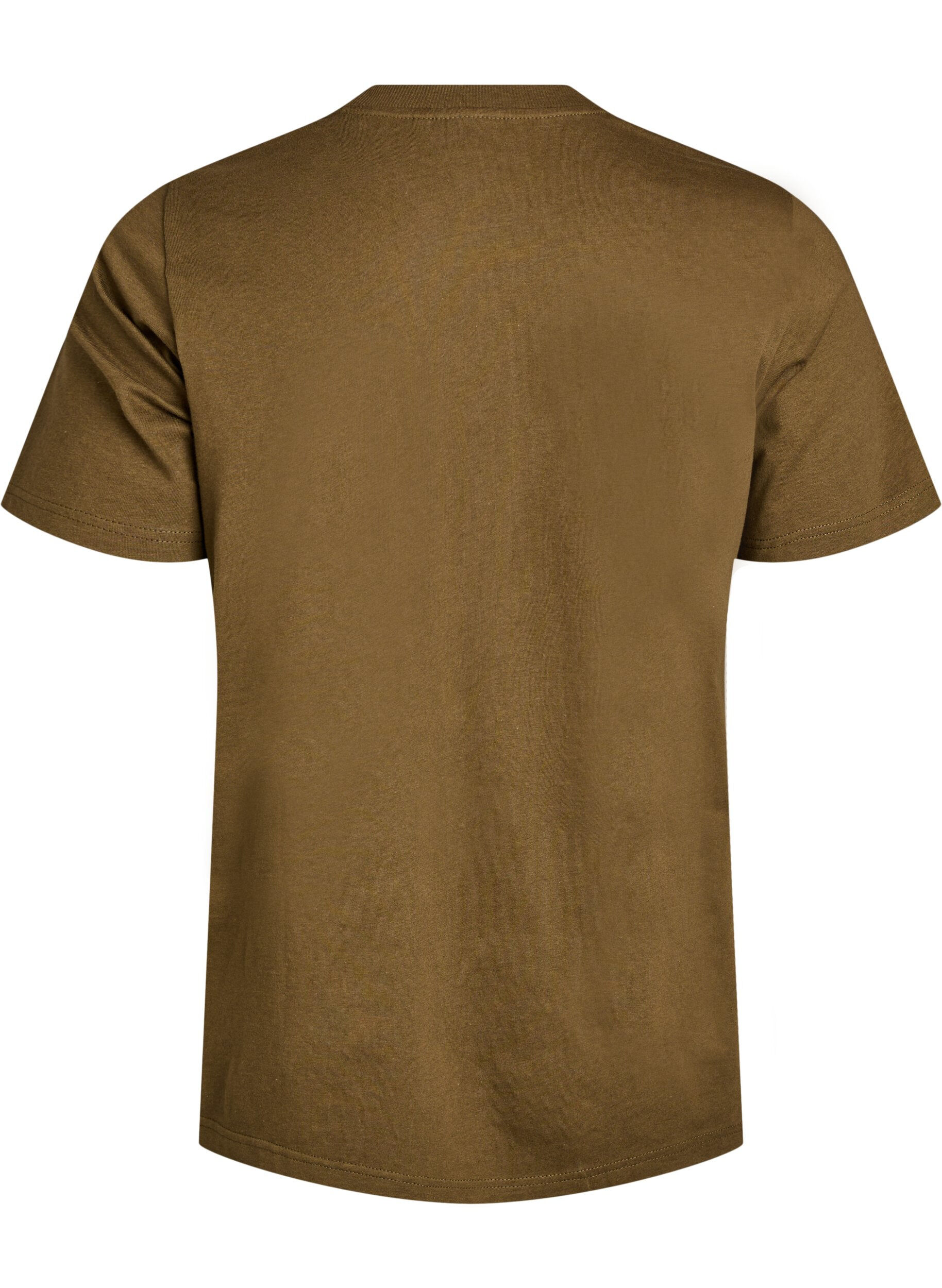 ZizziBasis t-shirt i bomuld med rund hals , Gr&oslash;n, Packshot image number 1