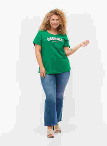 Bomulds t-shirt med tryk, Jolly Green Georgia, Model image number 2