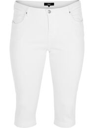 H&oslash;jtaljede Amy capri jeans med super slim fit, Hvid