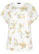 T-shirt med blomsterprint, Gul, Packshot image number 0