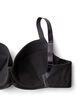 Vatteret microfiber bh med ternet m&oslash;nster, Sort, Packshot image number 3