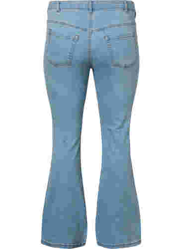 Ellen bootcut jeans med høj talje, Ex Lgt Blue, Packshot image number 1