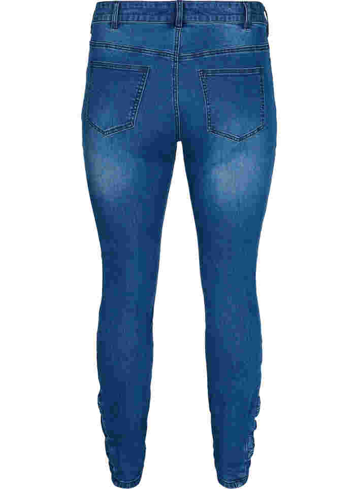 Super slim Amy jeans med sløjfe, Dark blue, Packshot image number 1