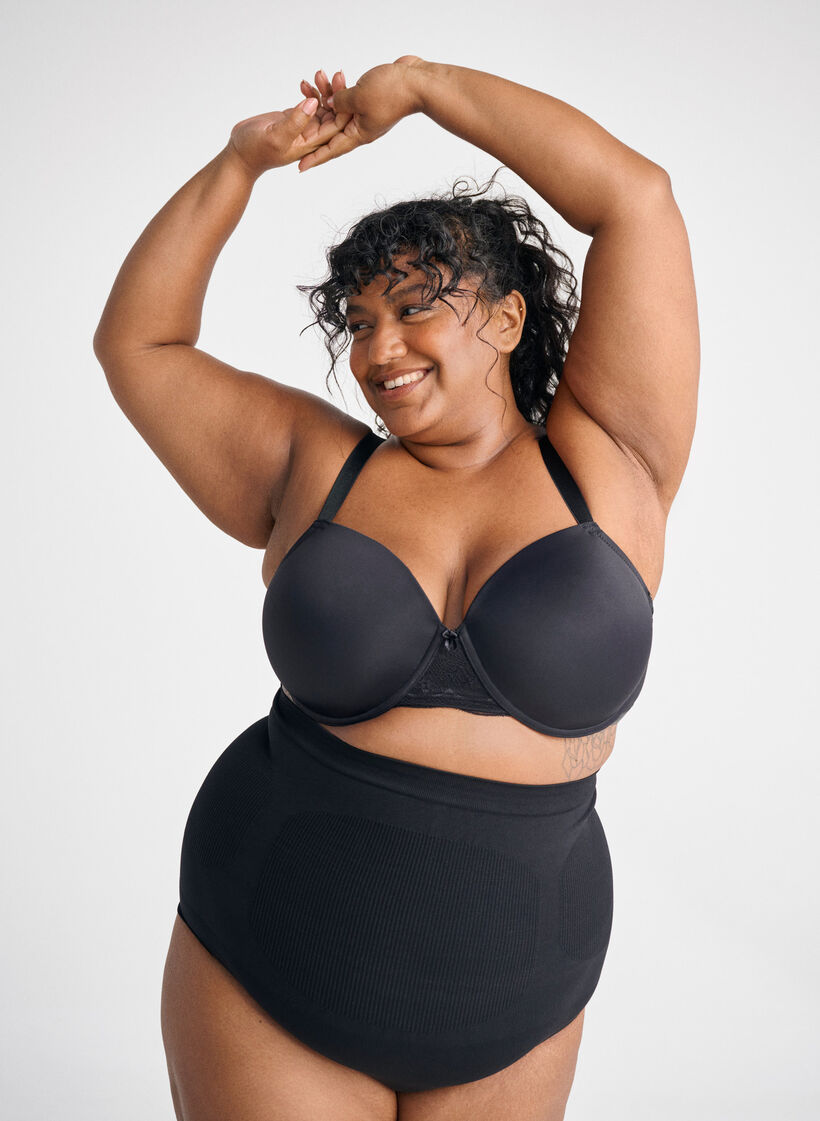 H&oslash;jtaljet shapewear trusse, Sort, Image image number 0