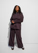 Sweatshirt med h&oslash;j krave og lynl&aring;s, Brun, Model image number 1