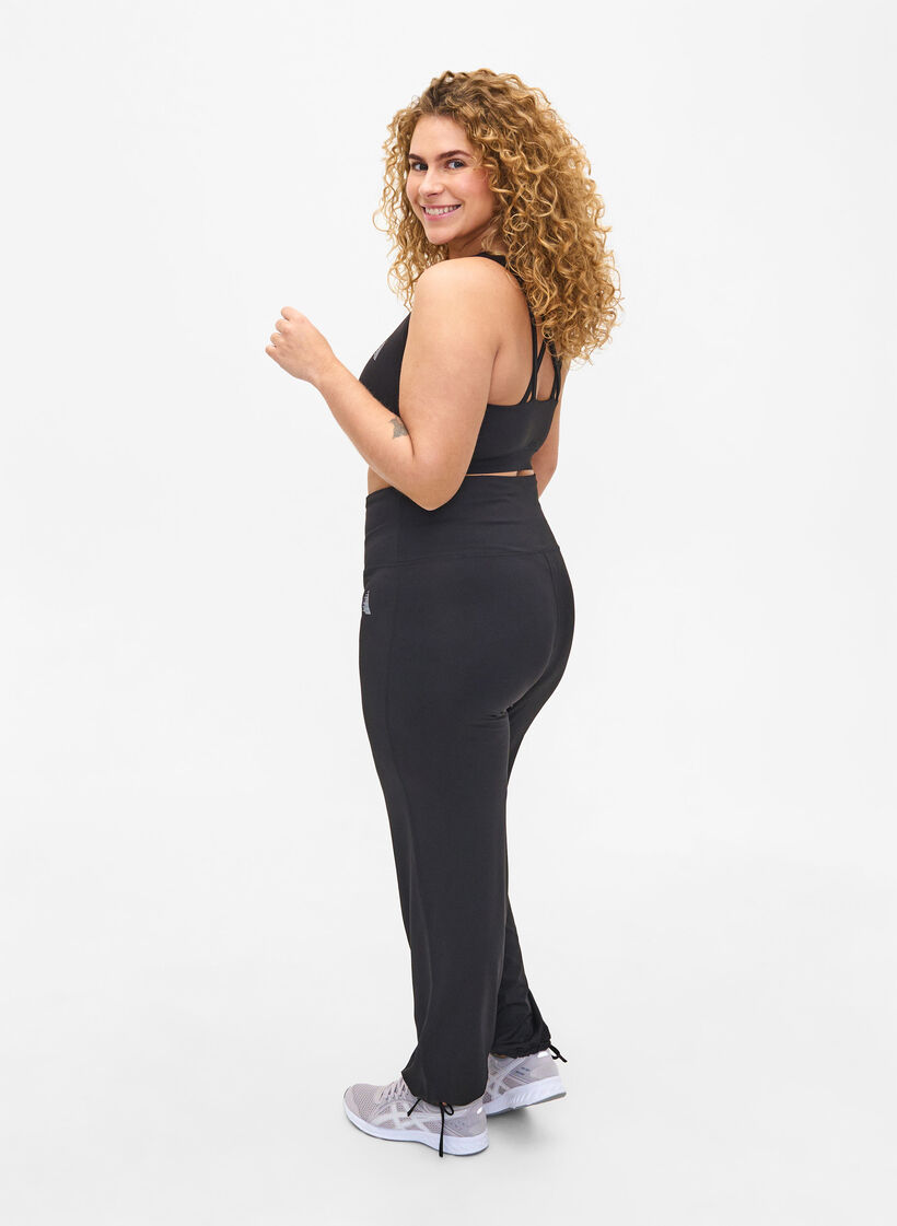 Løse træningsbukser med snøre, Black, Model image number 1