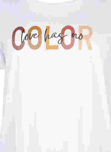 T-shirt i bomuld med print, Bright White COLOR, Packshot image number 2