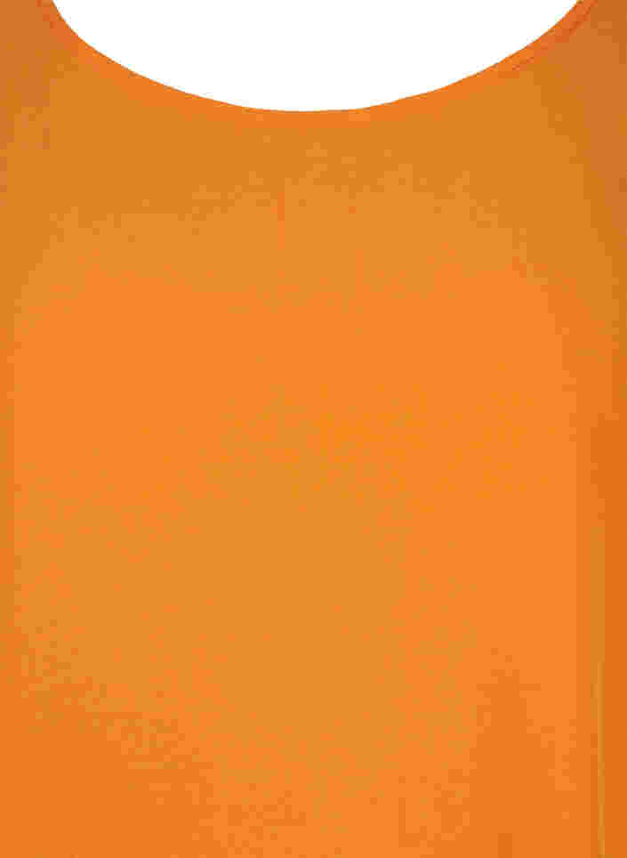 Kortærmet bluse i viskose, Orange Peel, Packshot image number 2