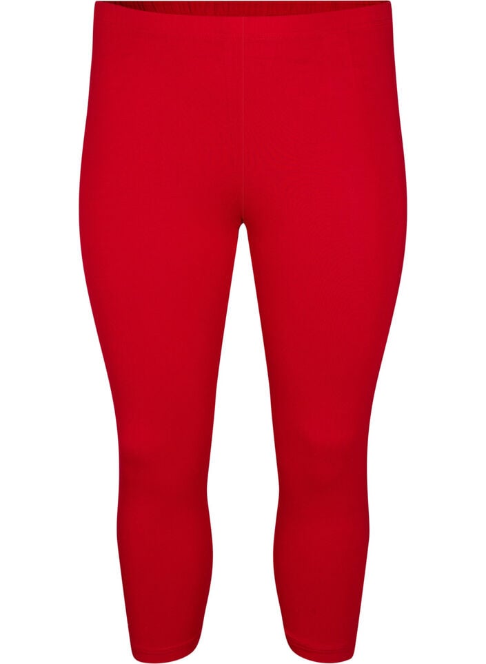 Basis 3/4 leggings i viskose, R&oslash;d, Packshot image number 0