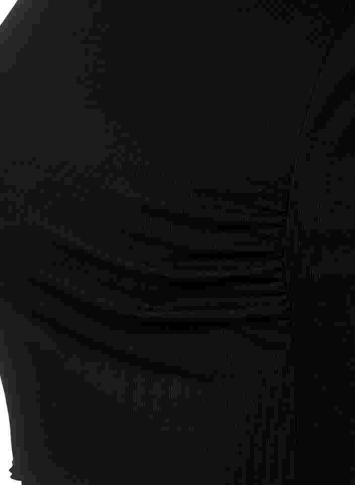 Graviditets t-shirt i rib, Black, Packshot image number 2