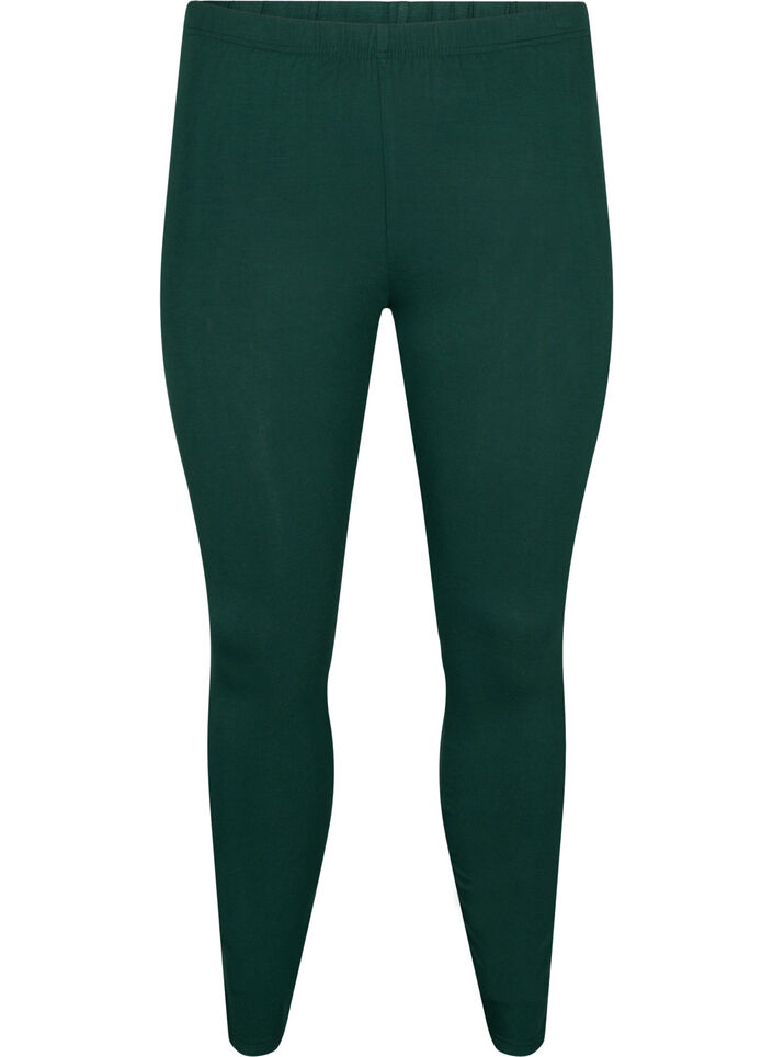 Basis leggings i viskose, Gr&oslash;n, Packshot image number 0