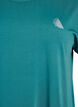 Ensfarvet tr&aelig;nings t-shirt, Bl&aring;, Packshot image number 2