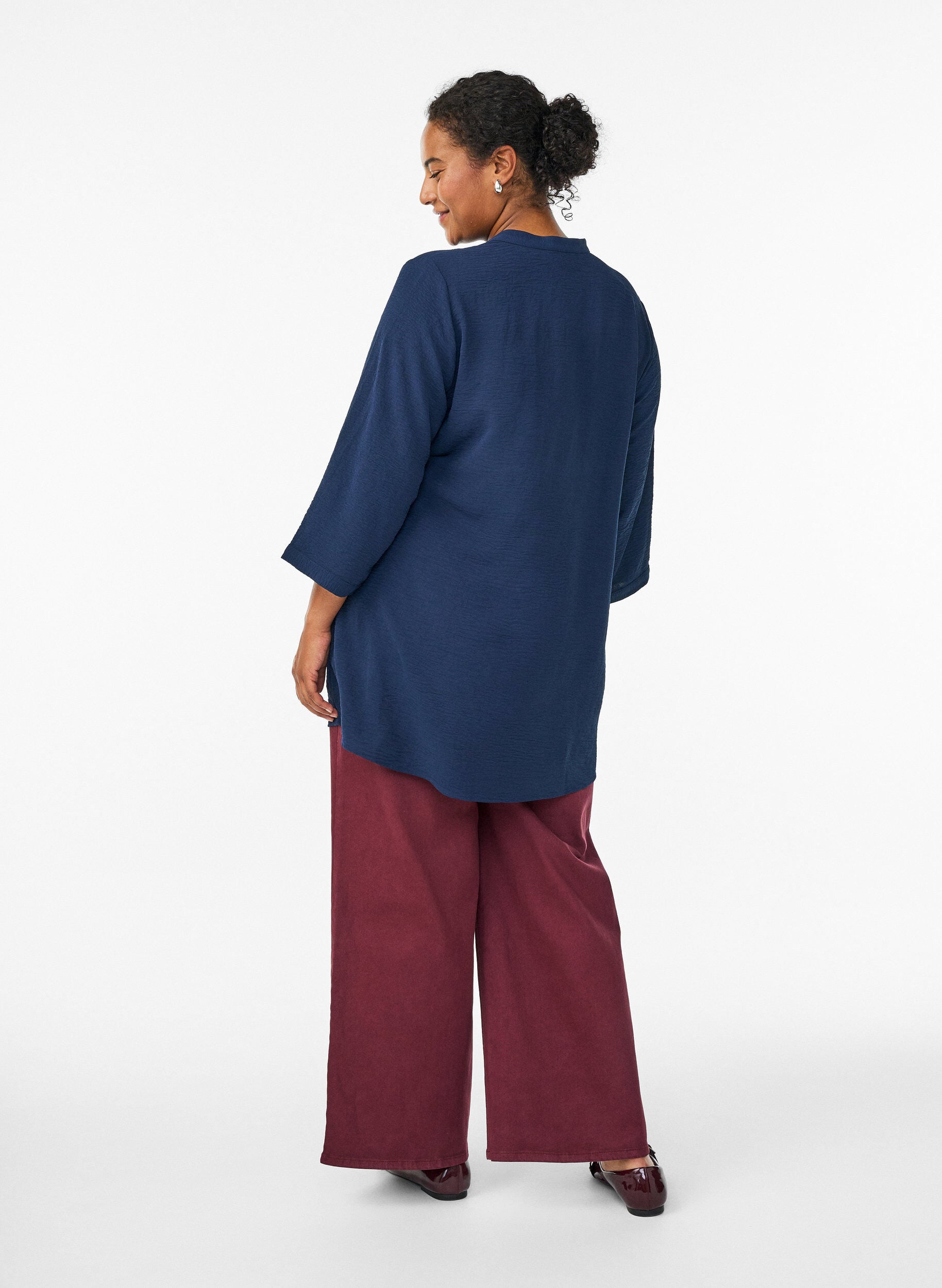 ZizziTunika med 3/4 &aelig;rmer, Bl&aring;, Model image number 2
