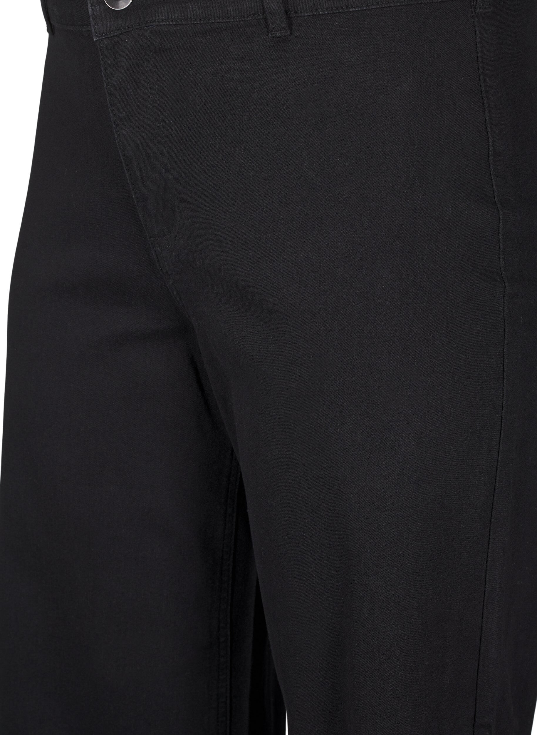 ZizziJeans med vide ben, Sort, Packshot image number 2