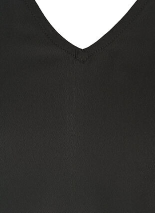 Kortærmet kjole med a-form, Black, Packshot image number 2