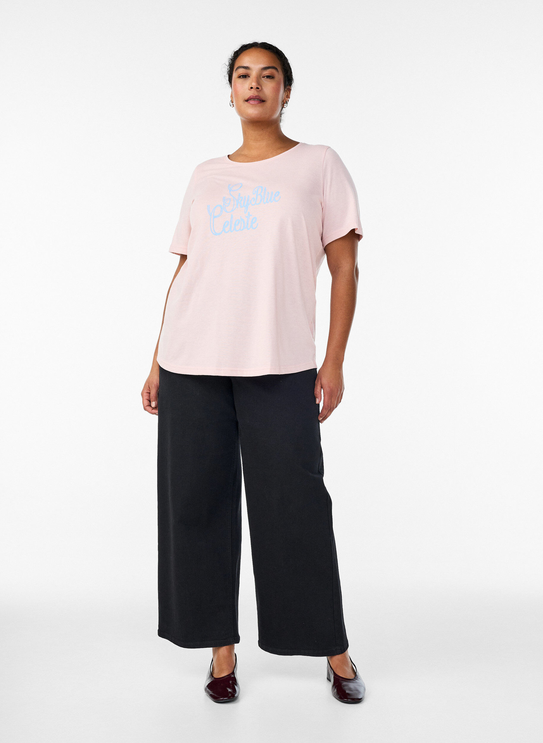ZizziT-shirt med motiv, Lyser&oslash;d, Model image number 1